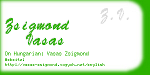 zsigmond vasas business card